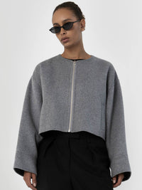 KARLA WOOL JACKET - GREY