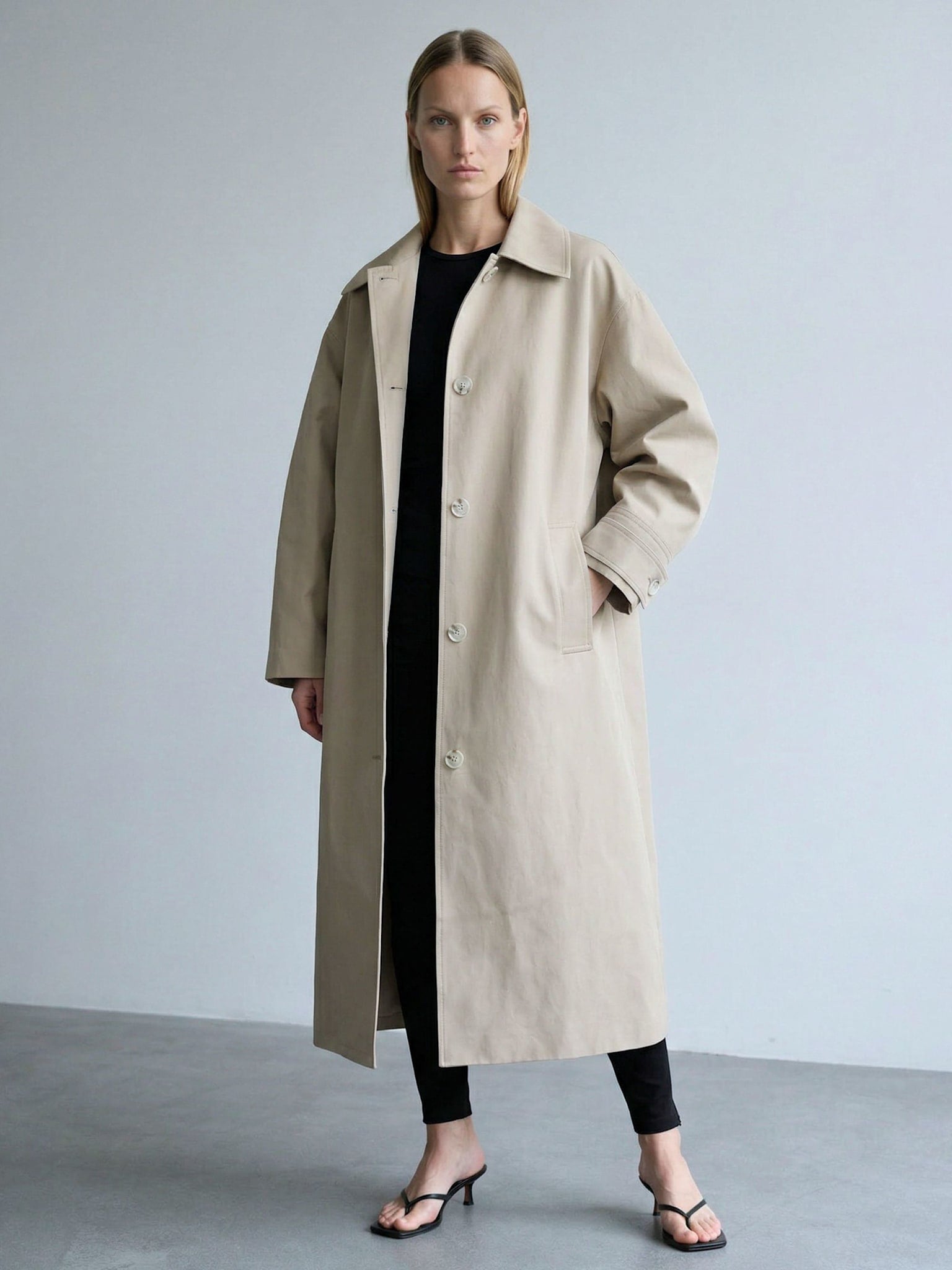 Rene ルネ　ベージュ トレンチコート36 RENE COAT - BEIGE