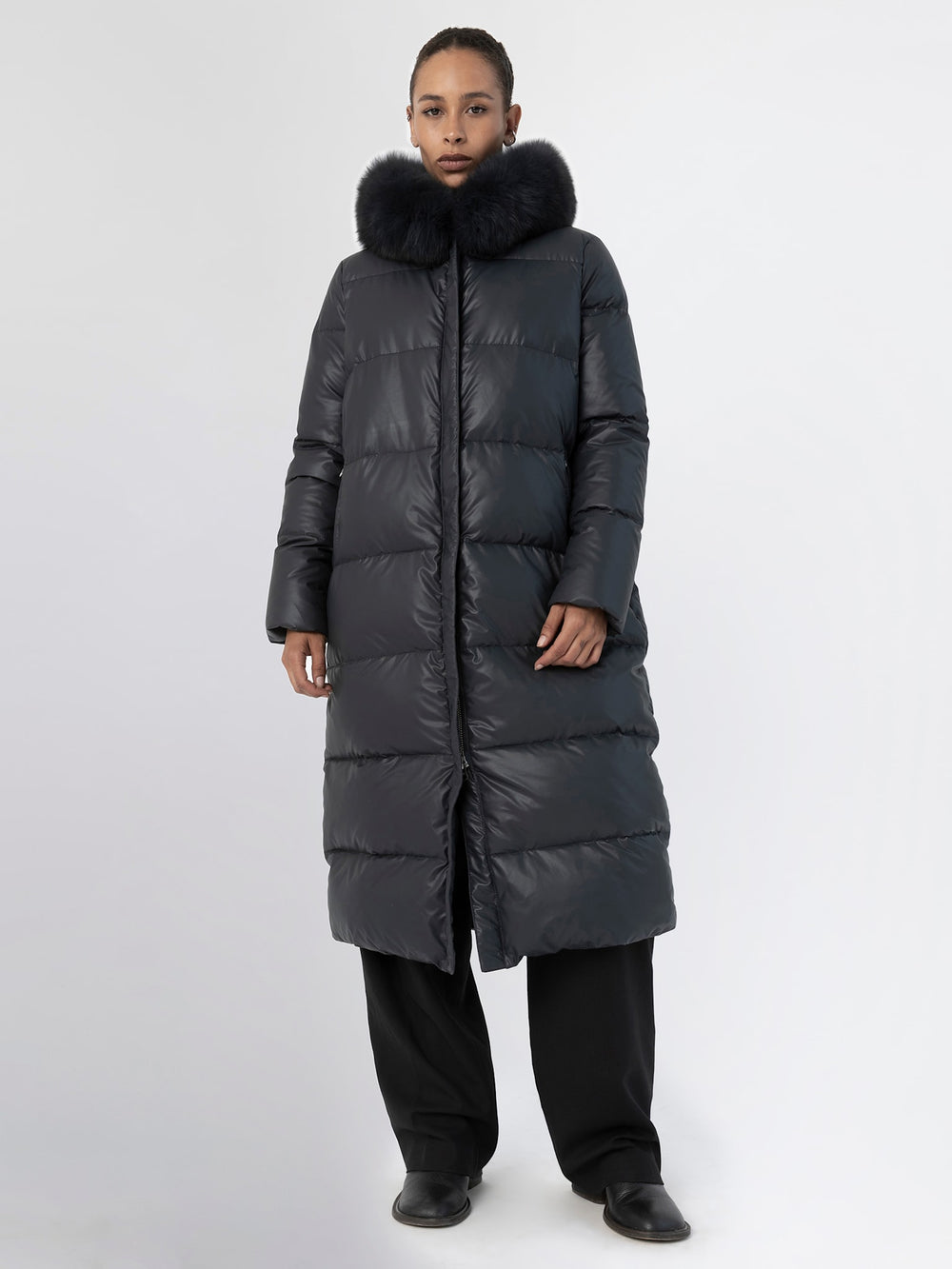 ALVA PUFFER COAT - NAVY
