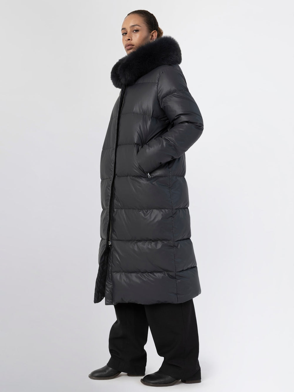 ALVA PUFFER COAT - NAVY