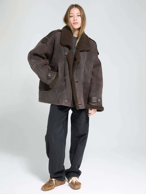 ZOE JACKET - DARK BROWN