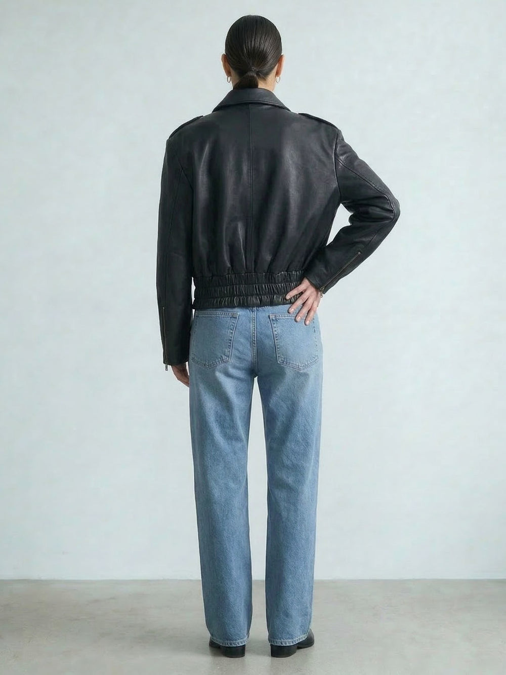 CLEO LEATHER JACKET - BLACK