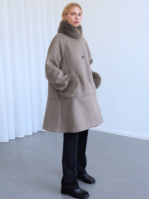 PAULA COAT - DARK BEIGE