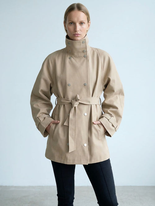 SKYLER CANVAS JACKET - BEIGE