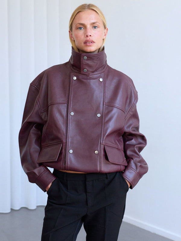 INDIE JACKET - DARK BURGUNDY