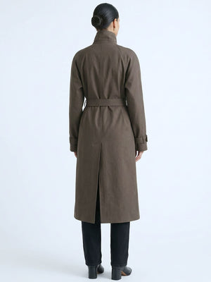 SKYLER CANVAS COAT - BROWN