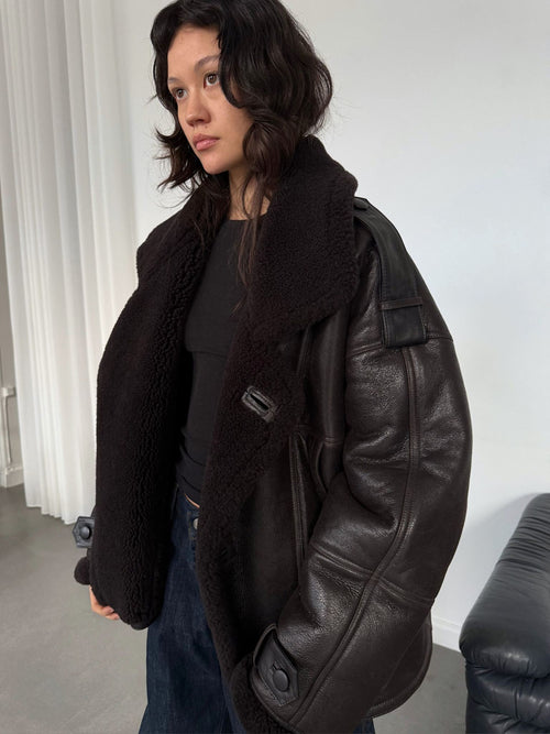 ZOE JACKET - BROWN LEATHER