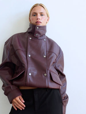 INDIE JACKET - DARK BURGUNDY
