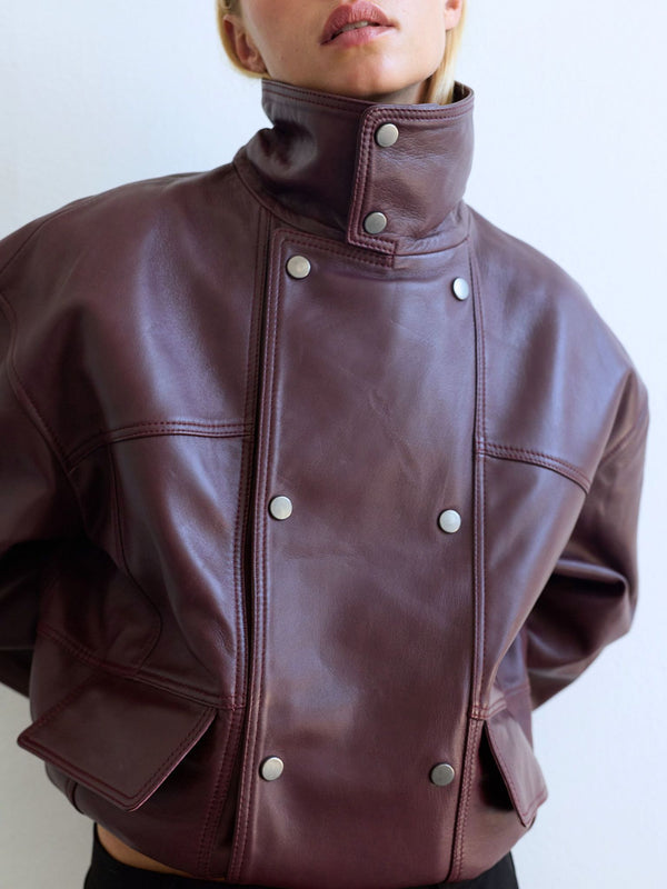 INDIE JACKET - DARK BURGUNDY