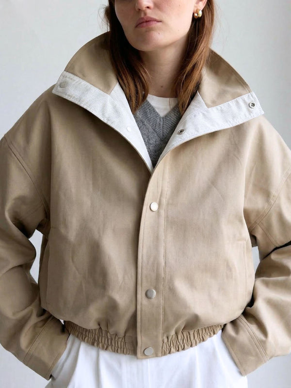 EZREN BOMBER JACKET - BEIGE