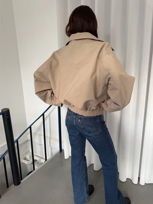 EZREN BOMBER JACKET - BEIGE