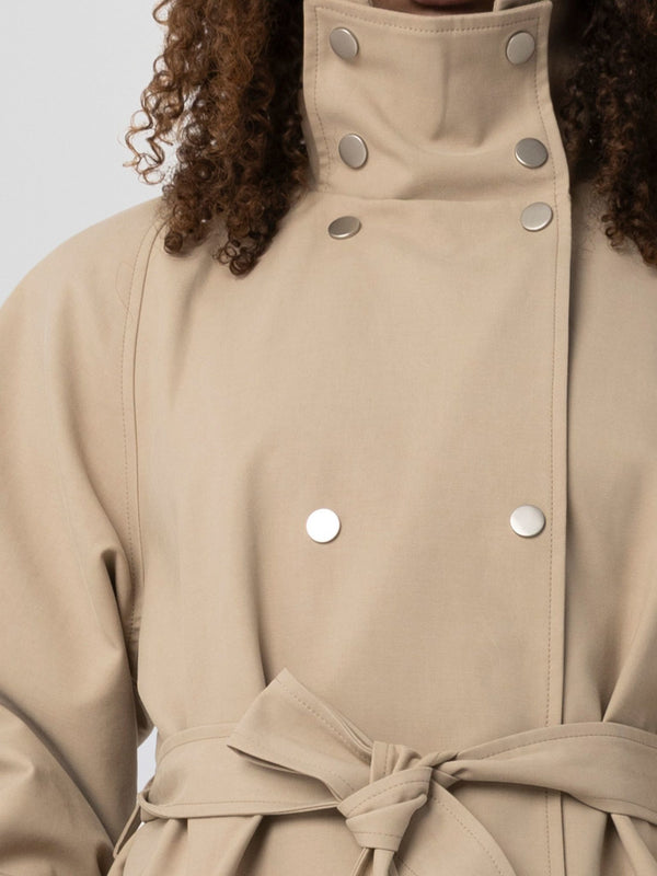 SKYLER CANVAS COAT - BEIGE