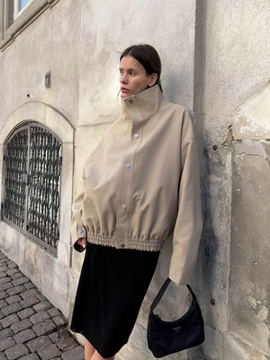 EZREN BOMBER JACKET - BEIGE