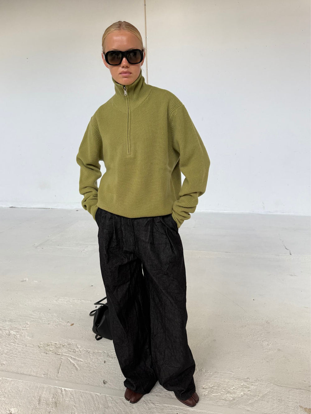 UMA ZIP KNIT - GREEN