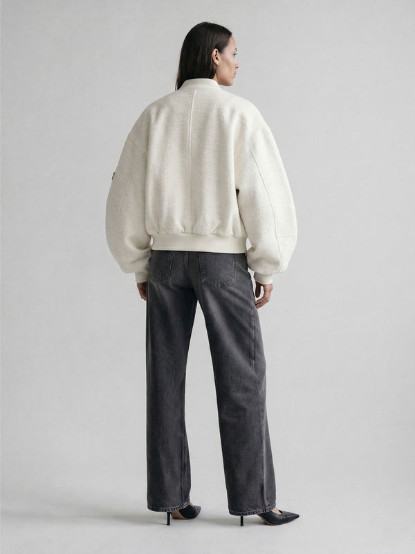 KIAN TWEED BOMBER - CREME