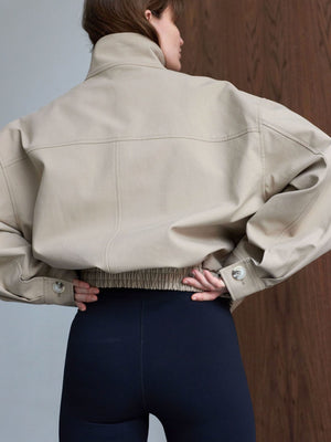 NORI BOMBER JACKET - BEIGE