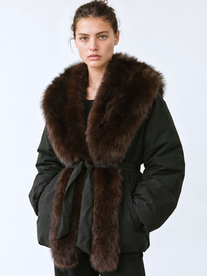 SOPHIA PUFFER JACKET - BLACK