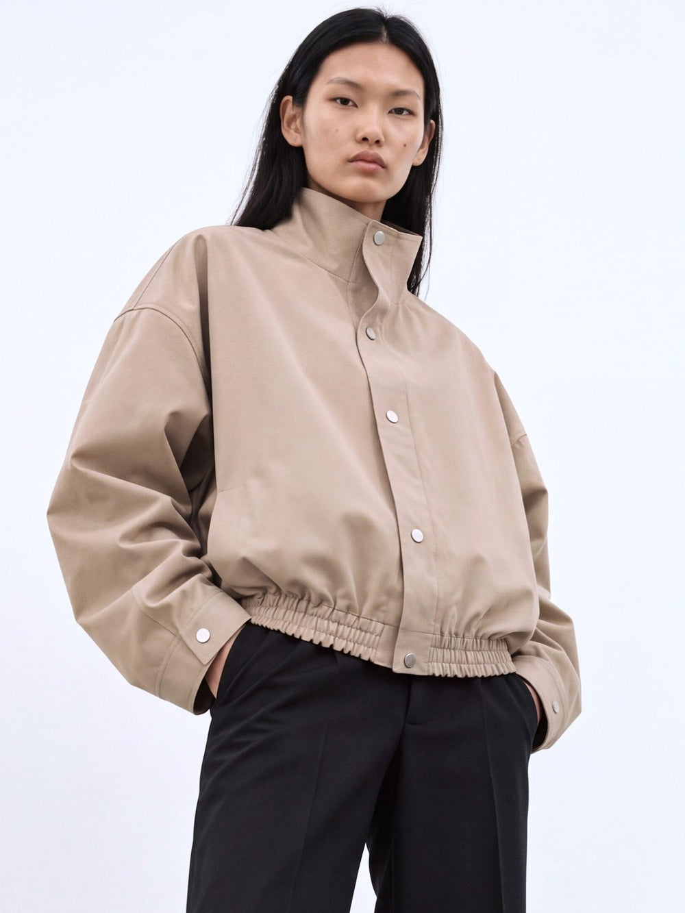 EZREN BOMBER JACKET - BEIGE