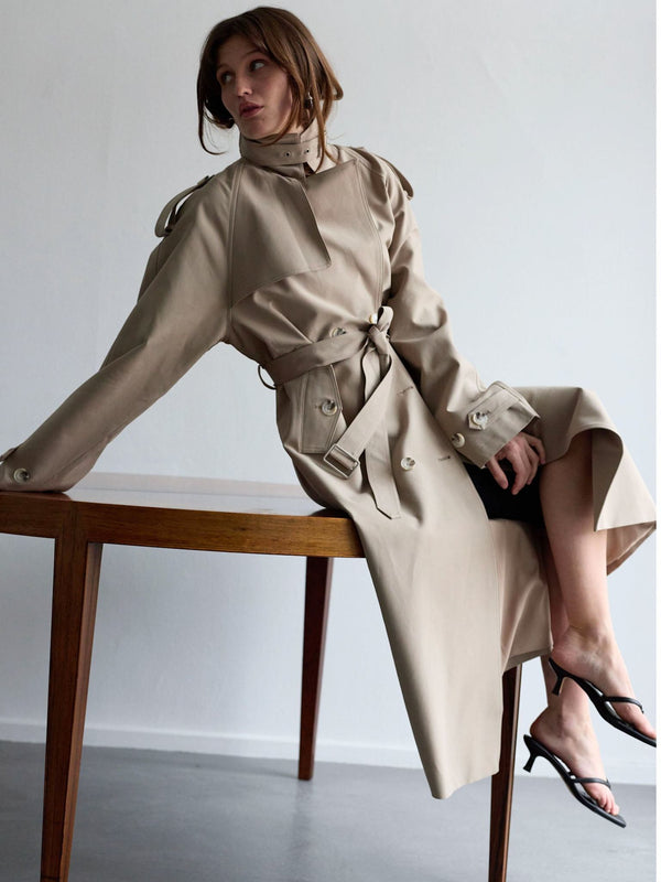 HEATHER TRENCH COAT - BEIGE