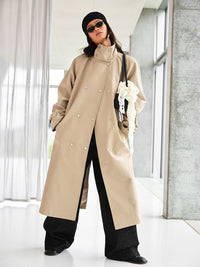SKYLER CANVAS COAT - BEIGE