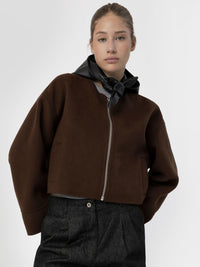 KARLA WOOL JACKET BROWN