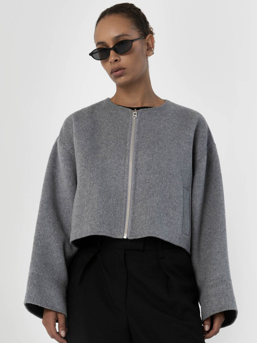 KARLA WOOL JACKET - GREY