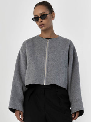 KARLA WOOL JACKET - GREY