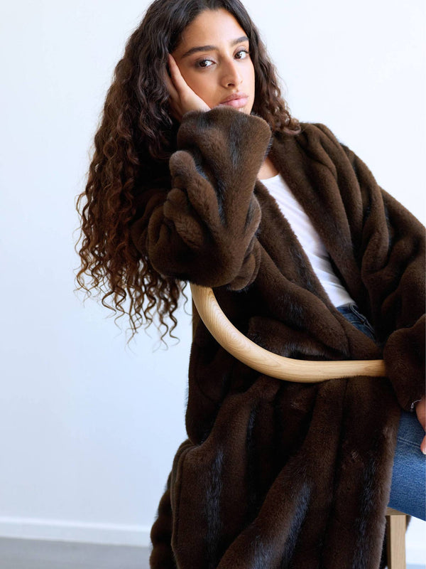 LEONA COAT - BROWN