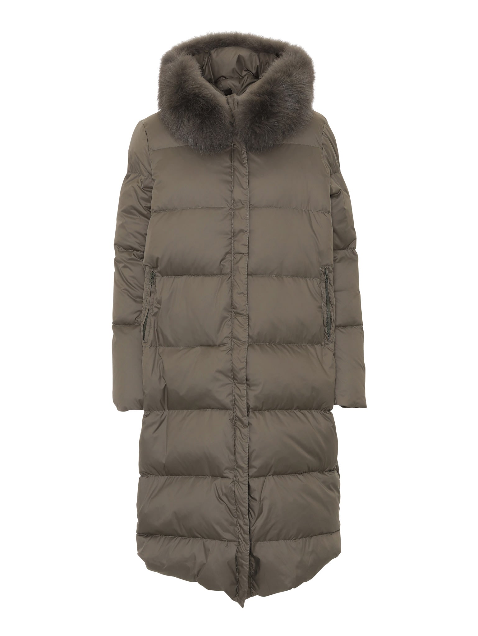 ALVA DOWN COAT - OLIVE GREEN