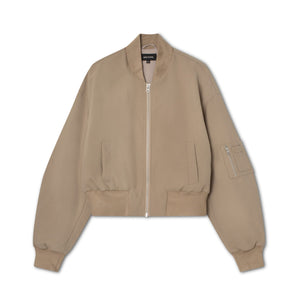 KIAN CANVAS BOMBER JACKET - BEIGE