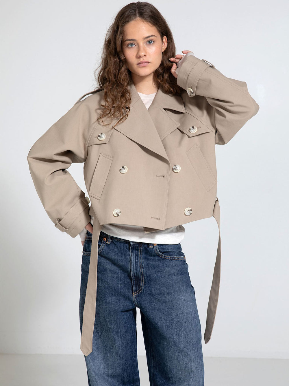 BOBBY CANVAS JACKET - BEIGE