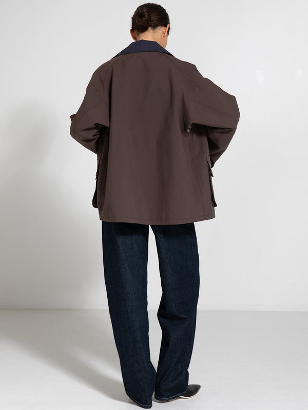 BROOKLYN JACKET - BROWN/NAVY