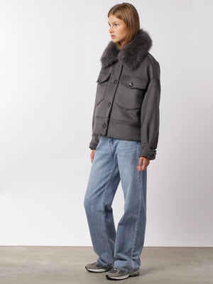 CHARLIE WOOL JACKET - GREY