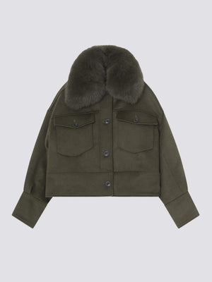 CHARLIE WOOL JACKET - DARK GREEN