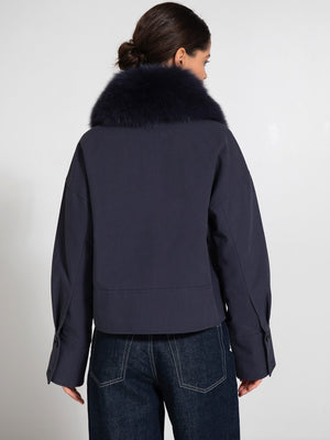 CHARLIE CANVAS JACKET - NAVY