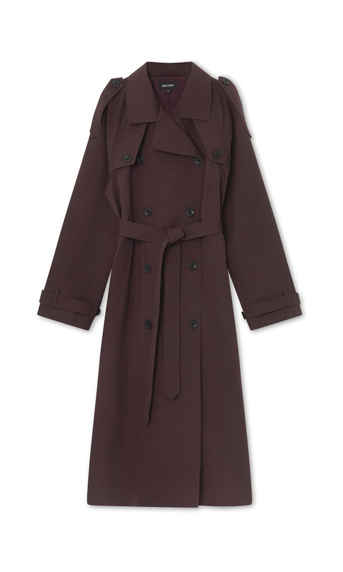 BOBBY CANVAS COAT - BURGUNDY