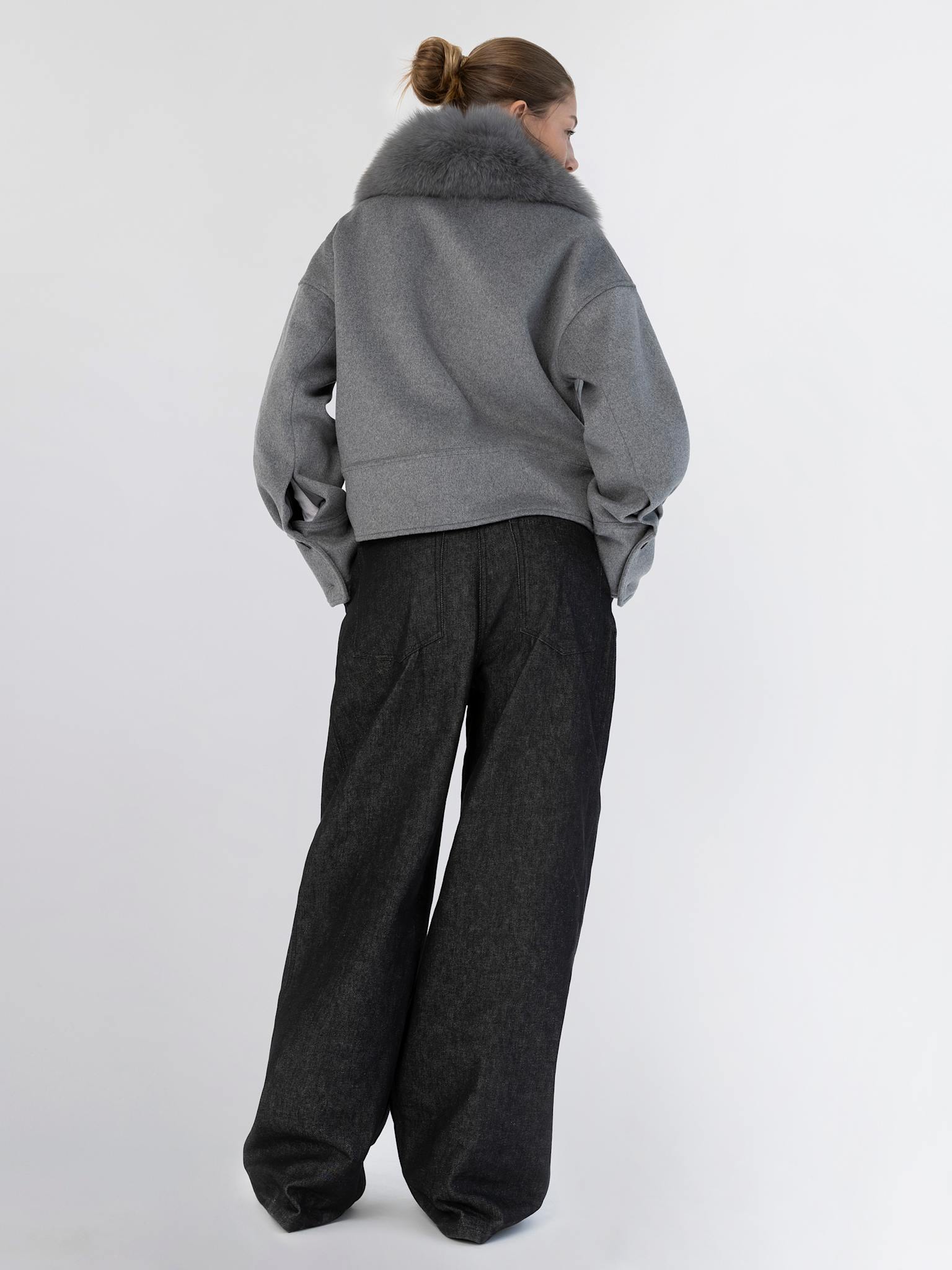 CHARLIE WOOL JACKET - MELANGE GREY