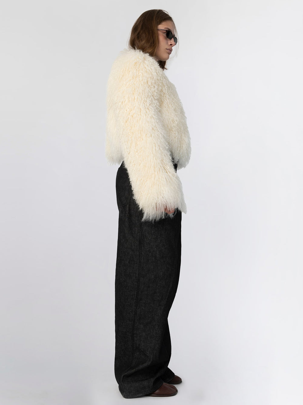 CARLY CROPPED JACKET - CREME