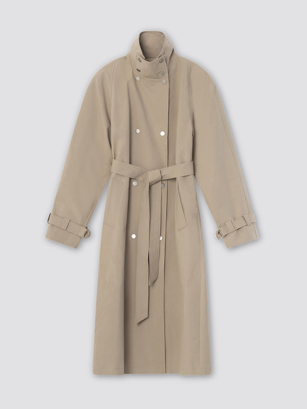 SKYLER CANVAS COAT - BEIGE