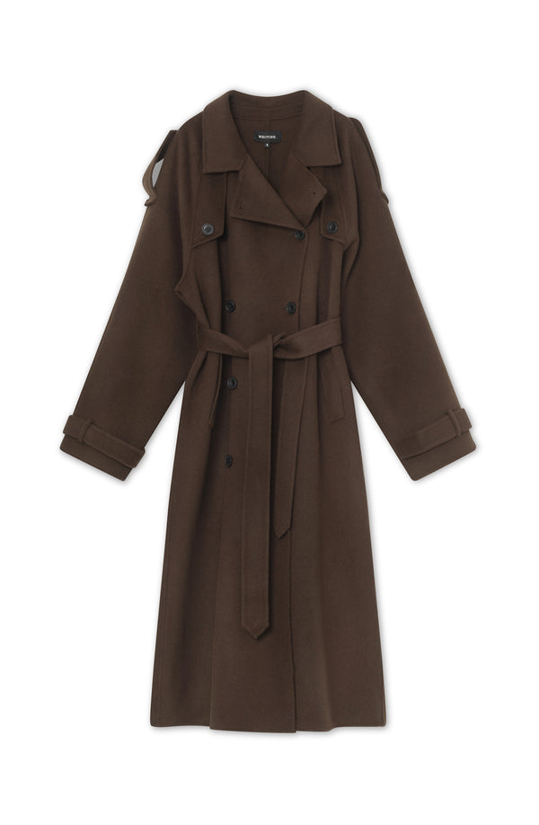 JOHN WOOL COAT - BROWN