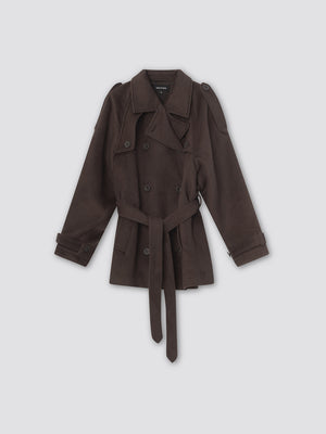 BEA WOOL JACKET - BROWN