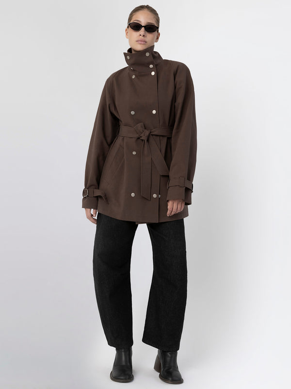 SKYLER CANVAS JACKET - BROWN