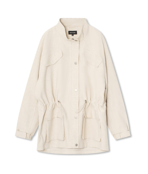 TRACY LINEN JACKET - CREME