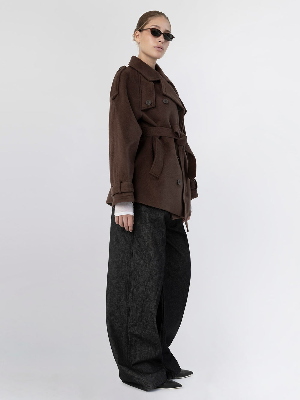 BEA WOOL JACKET - BROWN