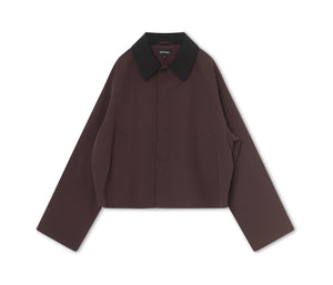 JOEL CANVAS JACKET - BURGUNDY/BLACK