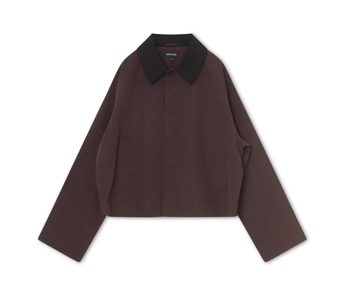 JOEL CANVAS JACKET - BURGUNDY/BLACK
