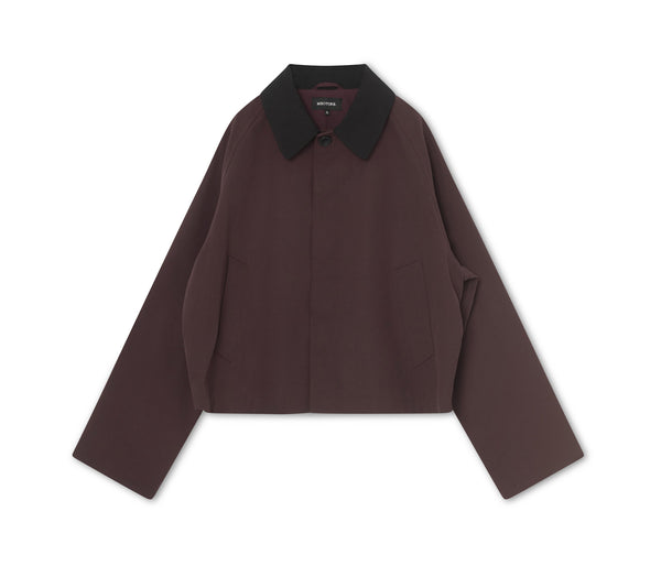 JOEL CANVAS JACKET - BURGUNDY/BLACK