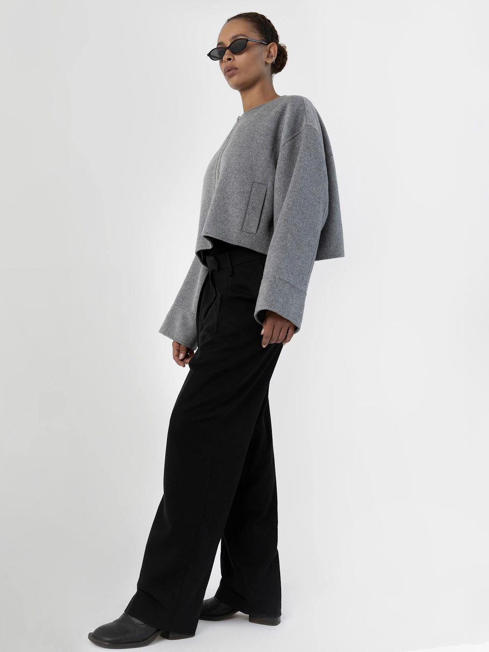 KARLA WOOL JACKET - GREY