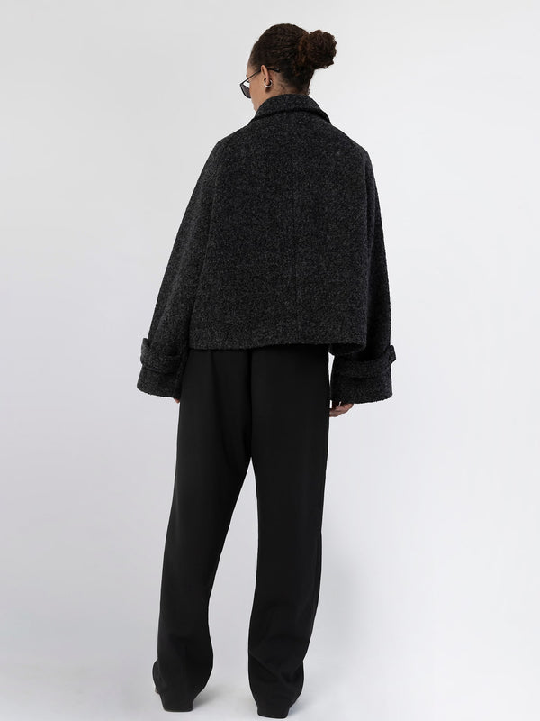 GIA BOUCLE JACKET - BLACK GREY