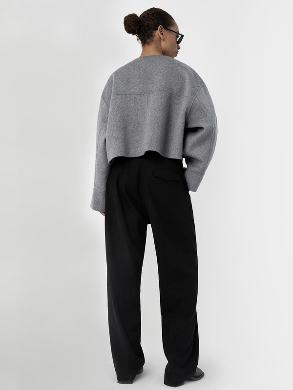 KARLA WOOL JACKET - GREY